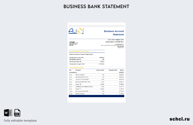 цифровая загрузка Alios Finance выписка со счета коммерческой фирмы Word snd шаб